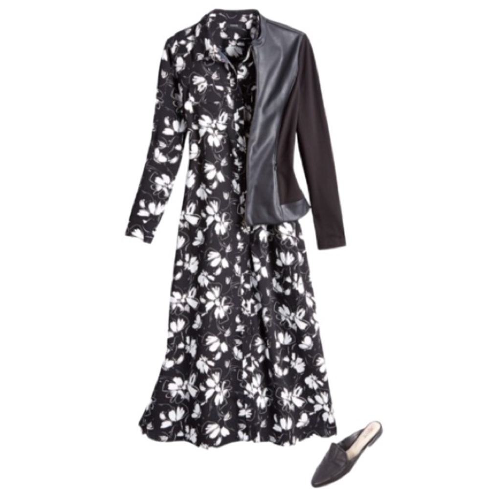 Alfani Button Up Floral Print Shirtdress Women’s Midi Dress - S/M - Picture 4 of 17